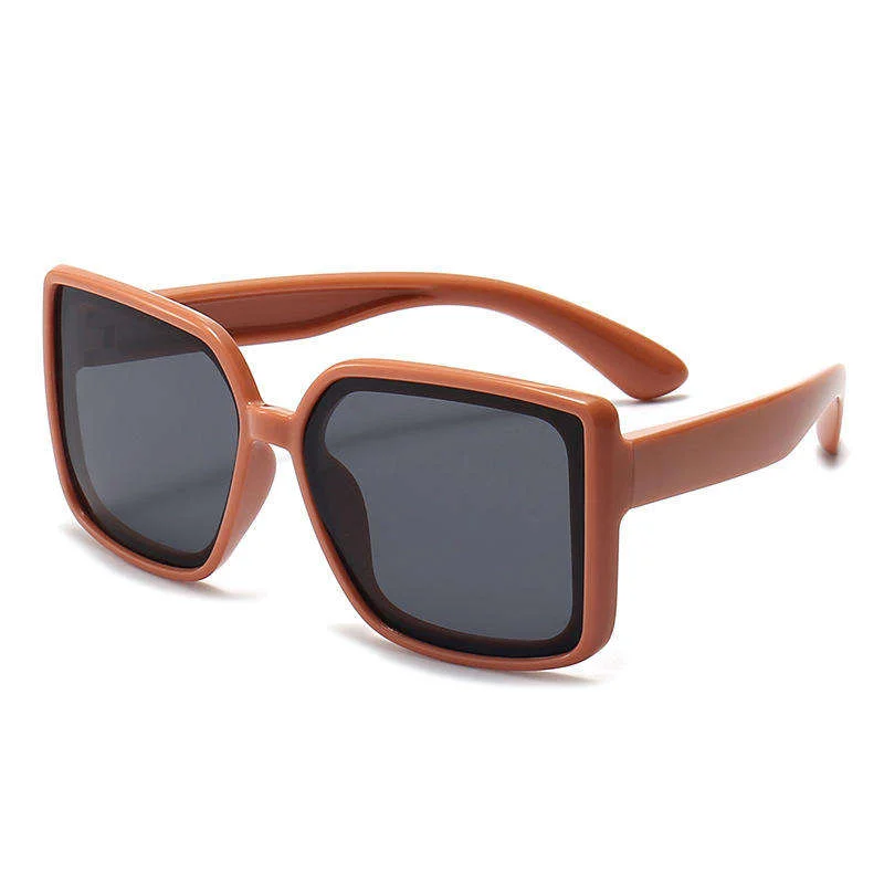   Hot Selling Girls Boys Big Frame Sunglasses Designer Customize Polarized Square Oversized Kids Sunglasses - View 1