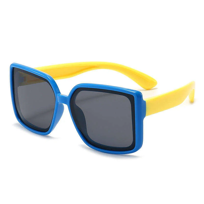   Hot Selling Girls Boys Big Frame Sunglasses Designer Customize Polarized Square Oversized Kids Sunglasses - View 2
