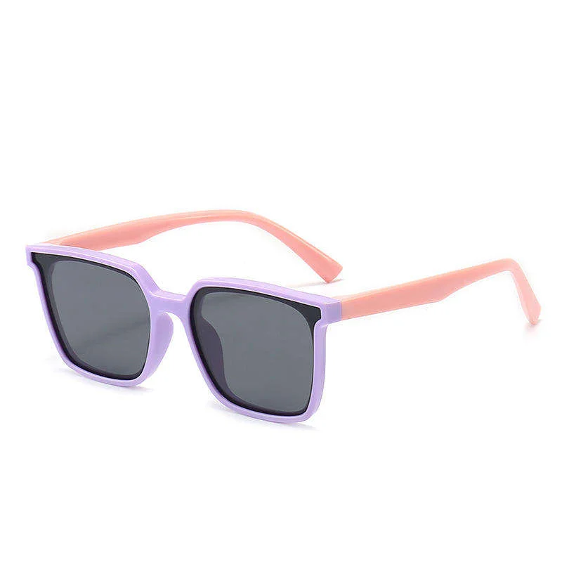  SILICONE TPEE High Quality Square Shape Girls Boys Kids 8 Colors Uv400 Sunglasses Oversize Vintage Fashion Designer Baby Sunglasses - View 2