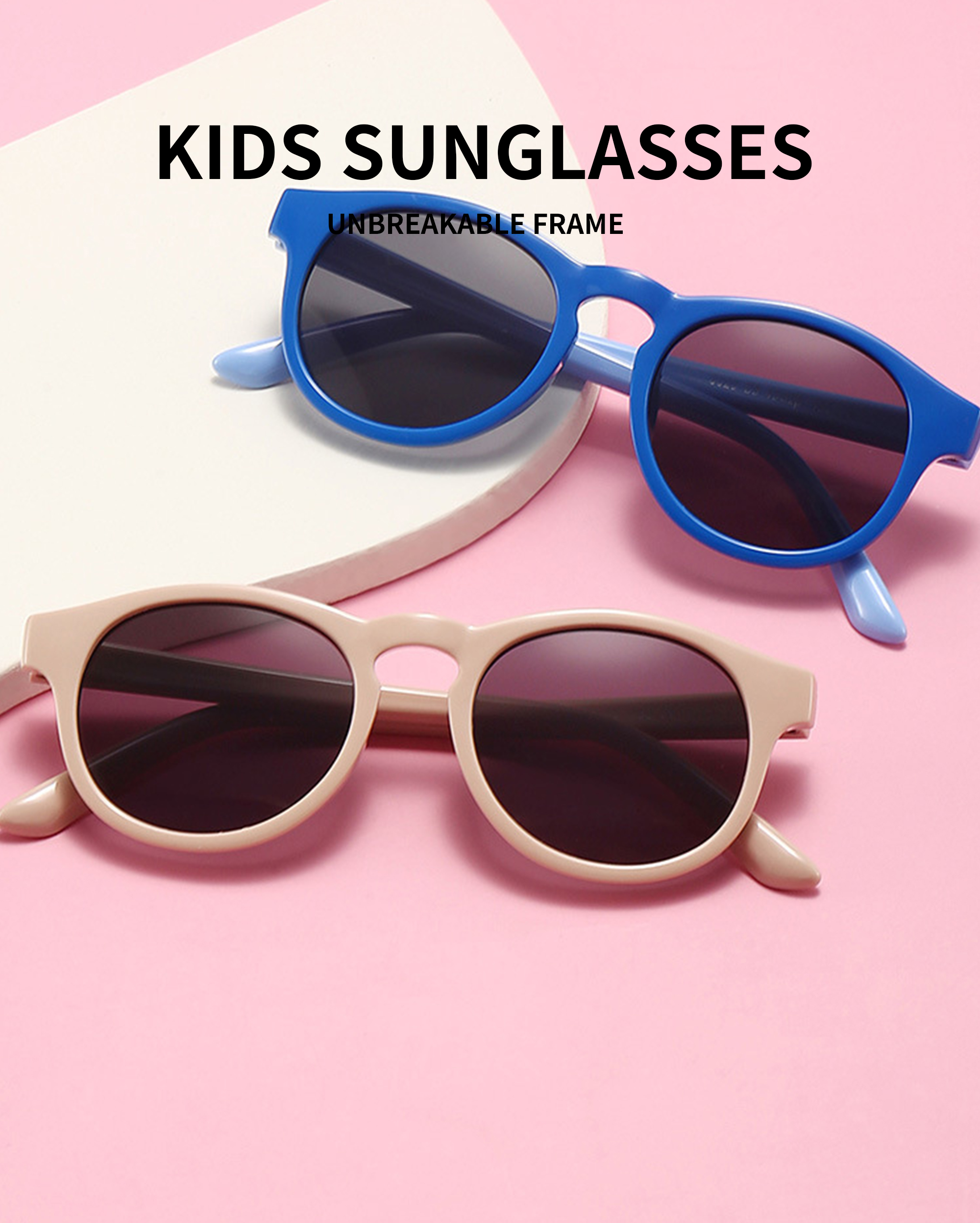 High Quality Trendy Colorful Kids Sunglasses Silicone Tpee Retro UV400 Square Sunglasses for Baby Kids