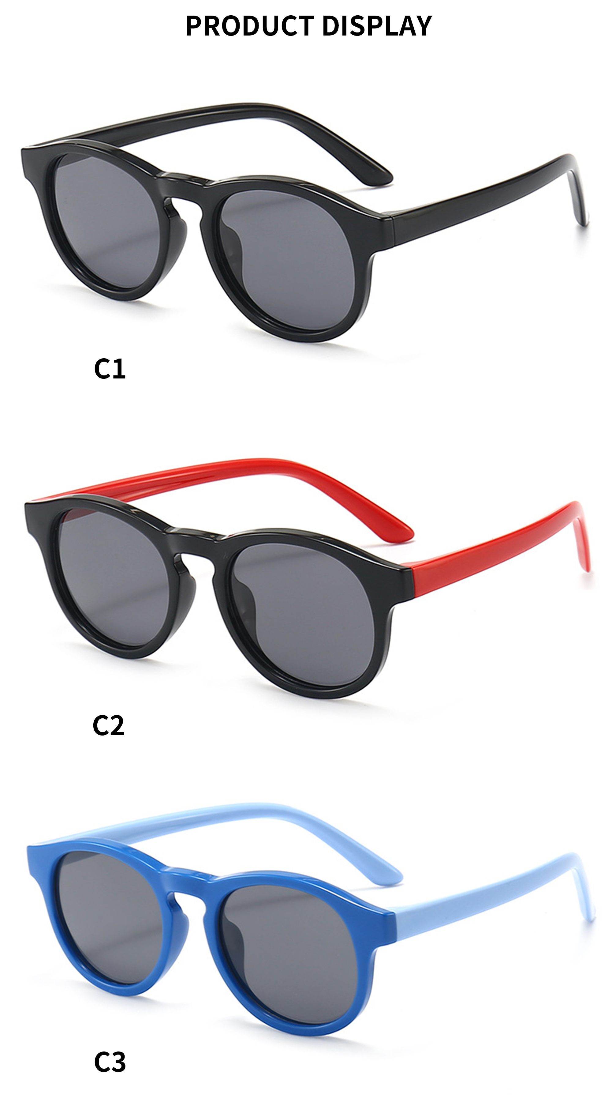 SILICONE TPEE High Quality Trendy Colorful Kids Sunglasses Silicone Tpee Retro UV400 Square Sunglasses for Baby Kids - Details 4