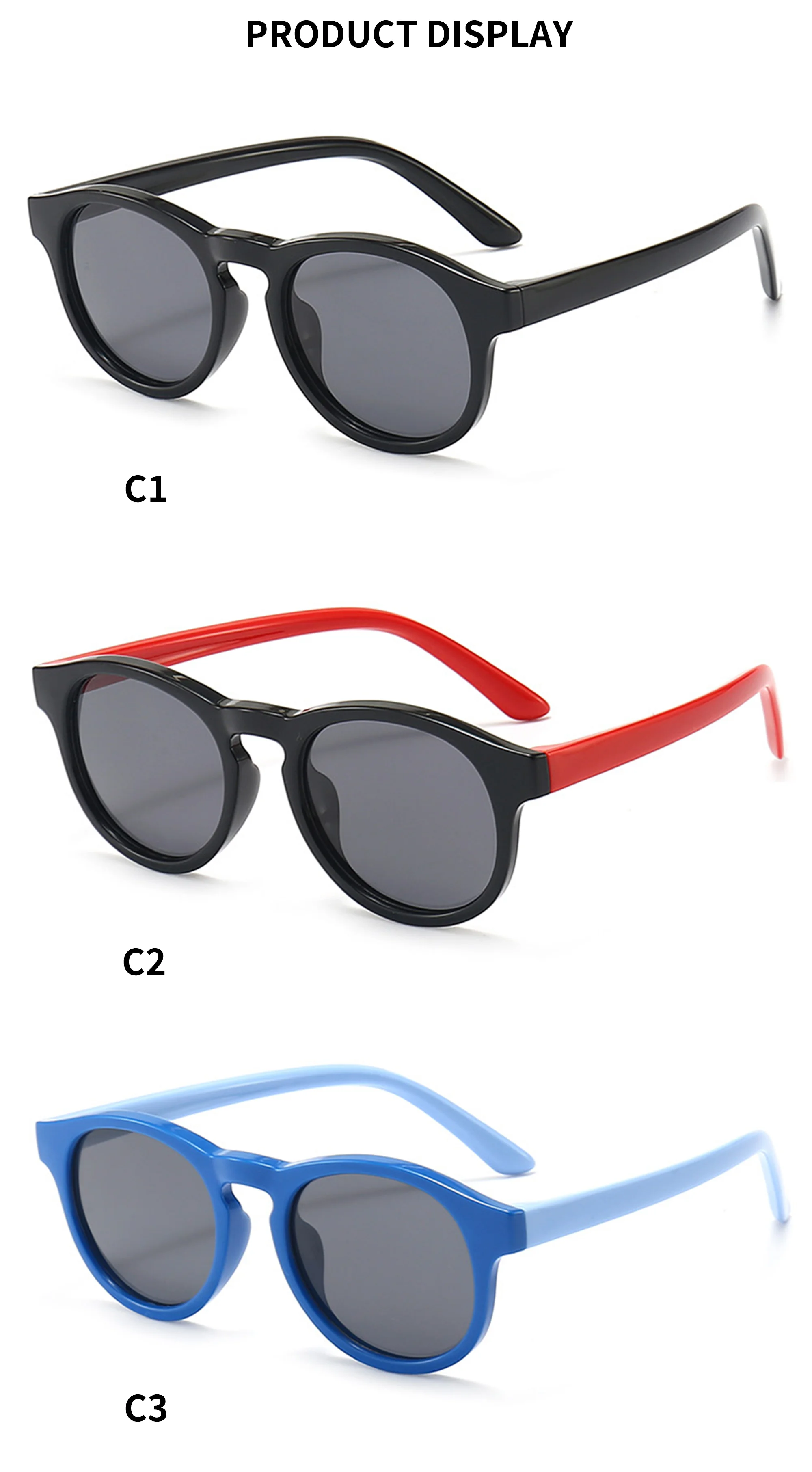  SILICONE TPEE High Quality Trendy Colorful Kids Sunglasses Silicone Tpee Retro UV400 Square Sunglasses for Baby Kids - Details 4