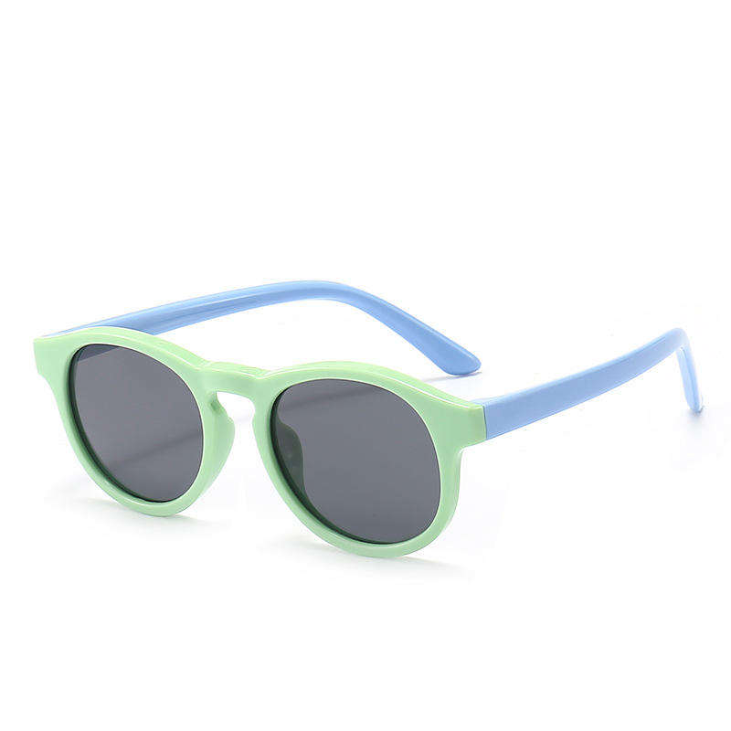 High Quality Trendy Colorful Kids Sunglasses Silicone Tpee Retro UV400 Square Sunglasses for Baby Kids Custom Eyewear