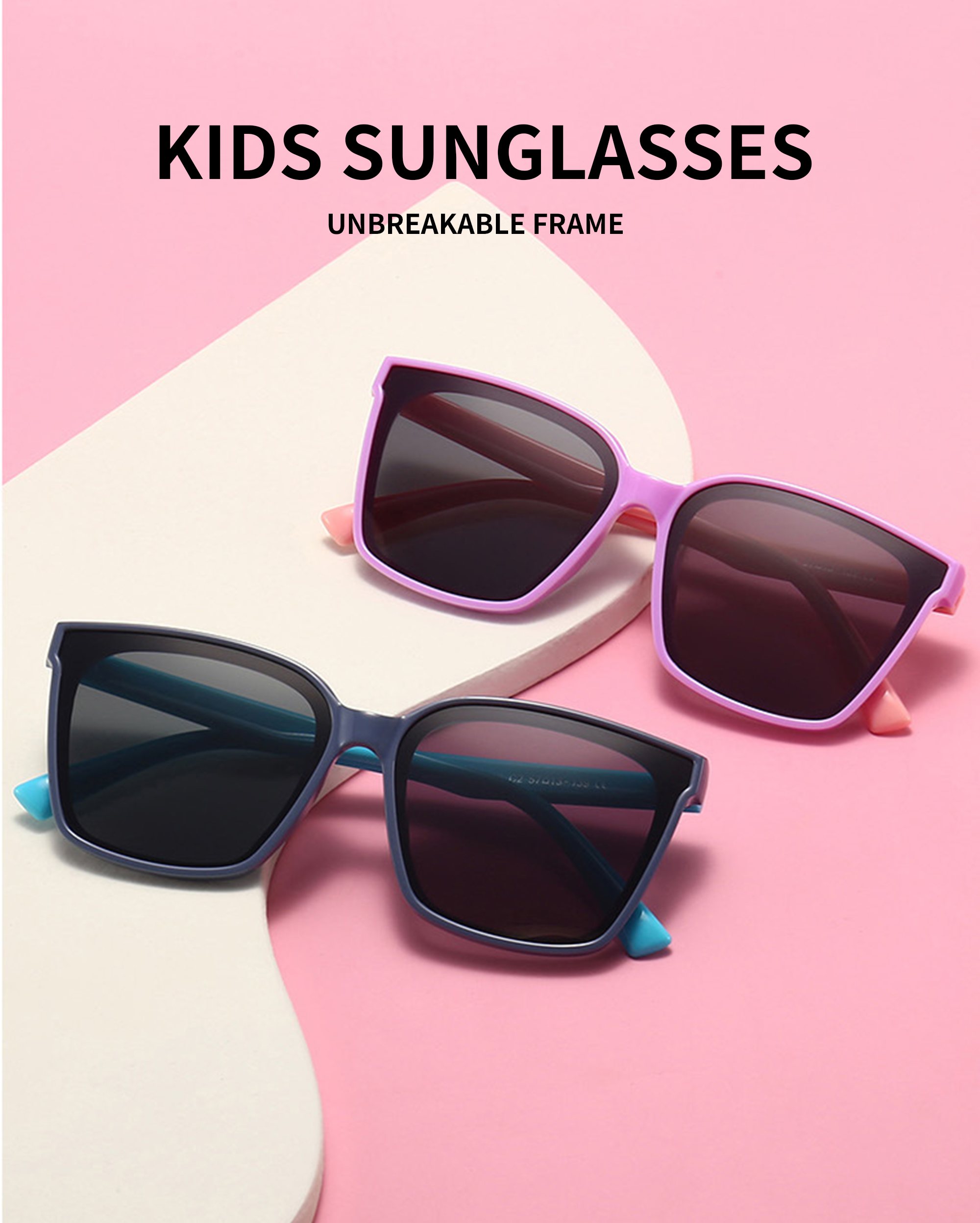 TPEE Kids Sunglasses Trendy 2025 Kids Square Sunglasses Frame Custom Logo Sun Shades Glasses for Children Girls Boys