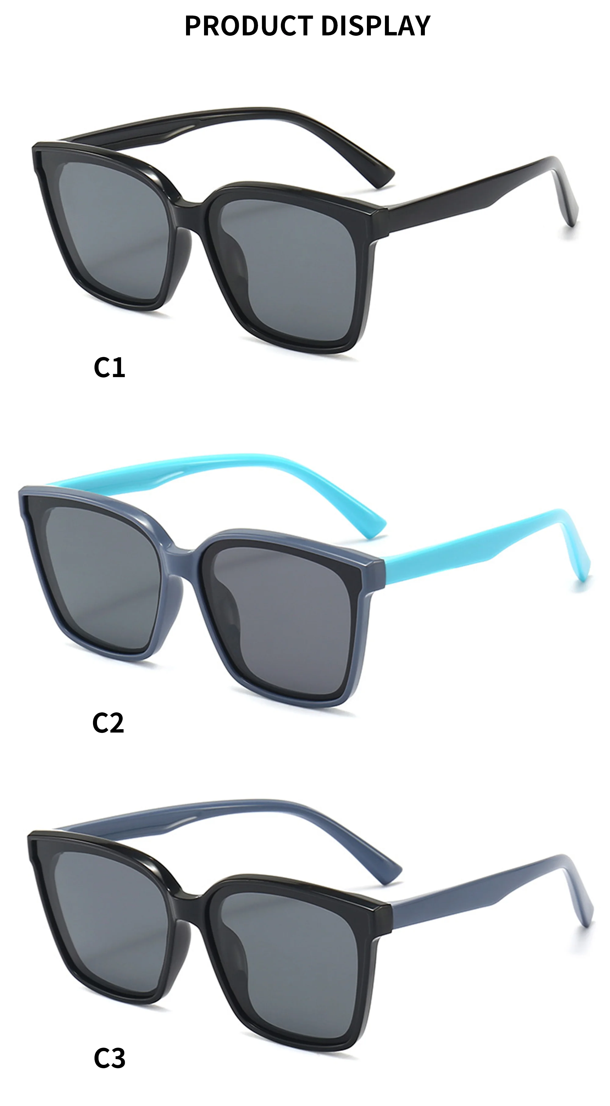 TPEE TPEE Kids Sunglasses Trendy 2025 Kids Square Sunglasses Frame Custom Logo Sun Shades Glasses for Children Girls Boys - Details 4