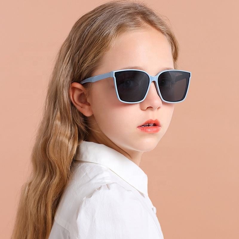 TPEE Kids Sunglasses Trendy 2025 Kids Square Sunglasses Frame Custom Logo Sun Shades Glasses for Children Girls Boys Custom Eyewear