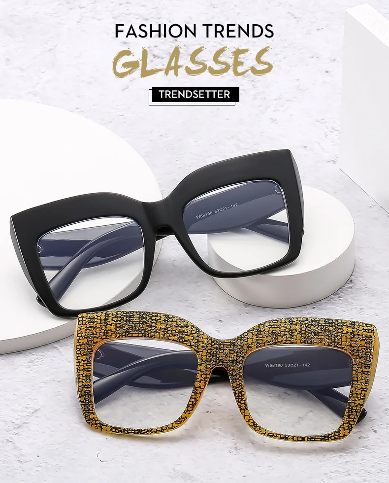  PC 2025 Trends High Quality Plastic Eye Glasses Frames Spectacles Luxury Eyewear Eyeglasses Optical Frames for Women - Details 3