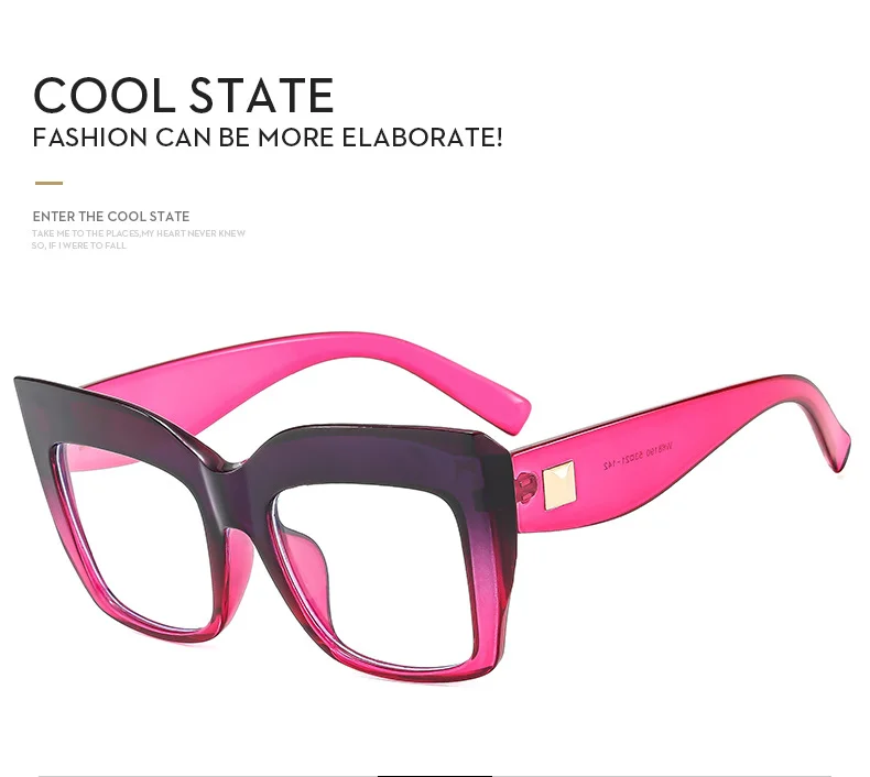  PC 2025 Trends High Quality Plastic Eye Glasses Frames Spectacles Luxury Eyewear Eyeglasses Optical Frames for Women - Details 4