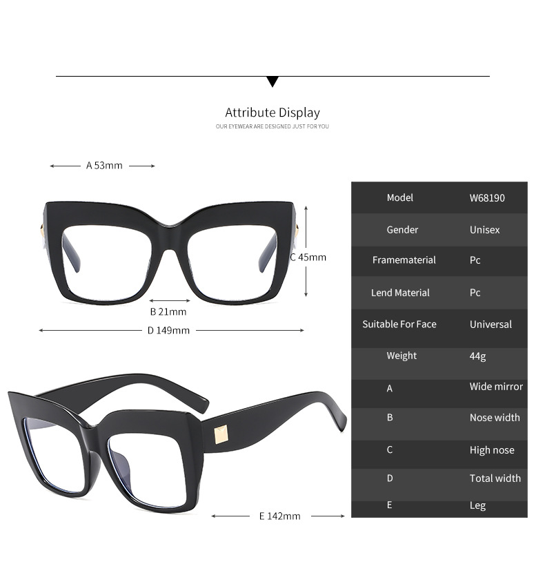 PC 2025 Trends High Quality Plastic Eye Glasses Frames Spectacles Luxury Eyewear Eyeglasses Optical Frames for Women - Details 7