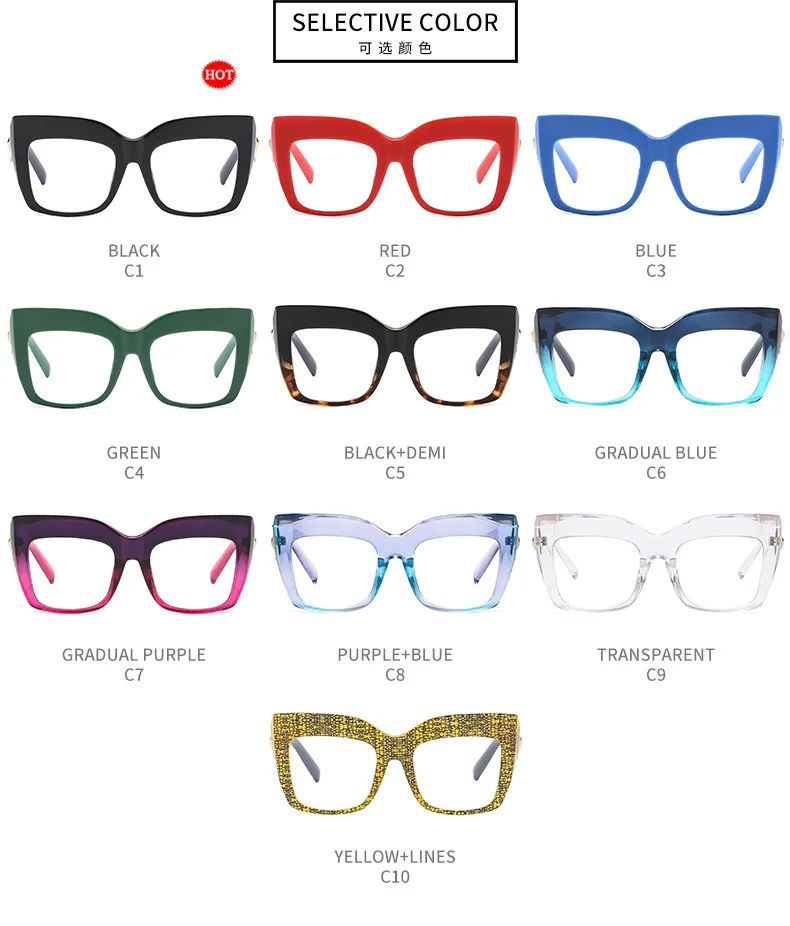  PC 2025 Trends High Quality Plastic Eye Glasses Frames Spectacles Luxury Eyewear Eyeglasses Optical Frames for Women - Details 8