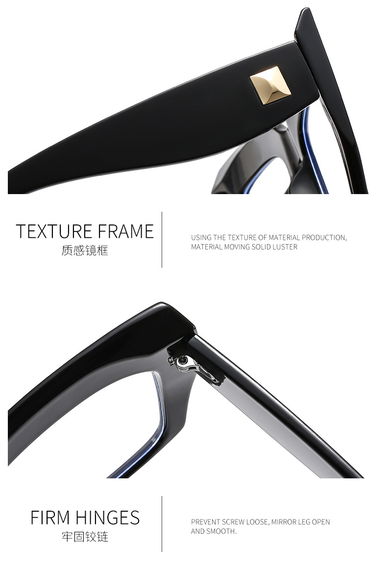 PC 2025 Trends High Quality Plastic Eye Glasses Frames Spectacles Luxury Eyewear Eyeglasses Optical Frames for Women - Details 20