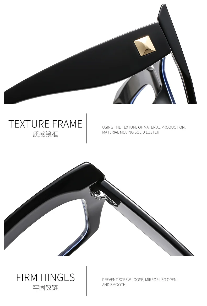  PC 2025 Trends High Quality Plastic Eye Glasses Frames Spectacles Luxury Eyewear Eyeglasses Optical Frames for Women - Details 20