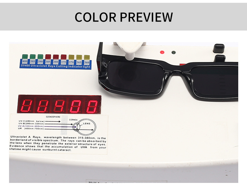 Brown, White, Tawny, Black, leopard PC Men'S Uv400 Retro Men Vintage Black Lens Sun Glasses Men Black Rectangle Shades 2025 Fashion Sunglasses - Details 3