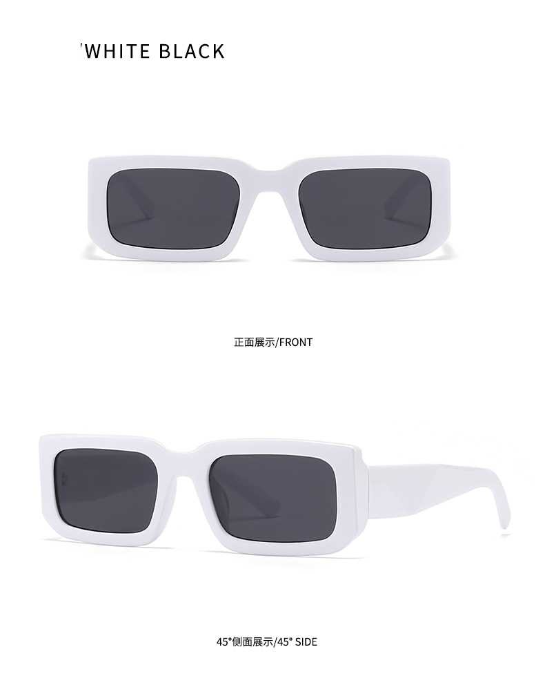 Brown, White, Tawny, Black, leopard PC Men'S Uv400 Retro Men Vintage Black Lens Sun Glasses Men Black Rectangle Shades 2025 Fashion Sunglasses - Details 7
