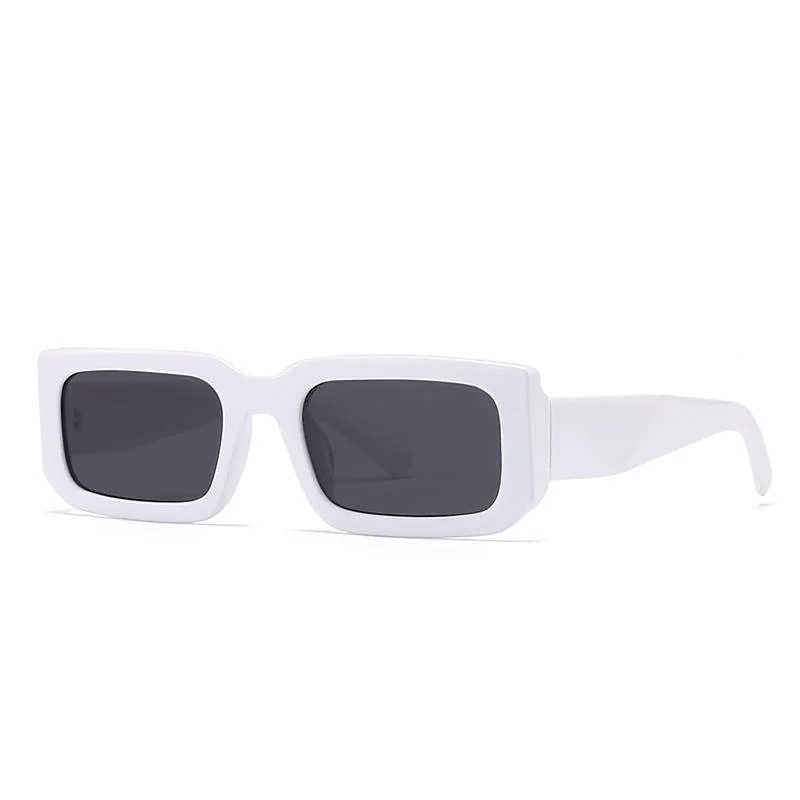 Brown, White, Tawny, Black, leopard PC Men'S Uv400 Retro Men Vintage Black Lens Sun Glasses Men Black Rectangle Shades 2025 Fashion Sunglasses - View 2