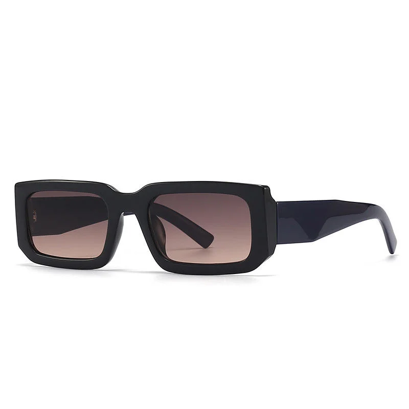 Brown, White, Tawny, Black, leopard PC Men'S Uv400 Retro Men Vintage Black Lens Sun Glasses Men Black Rectangle Shades 2025 Fashion Sunglasses - View 6