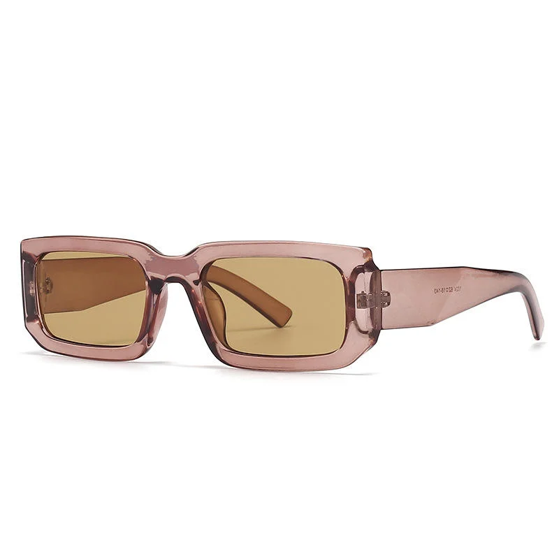 Brown, White, Tawny, Black, leopard PC Men'S Uv400 Retro Men Vintage Black Lens Sun Glasses Men Black Rectangle Shades 2025 Fashion Sunglasses - View 10