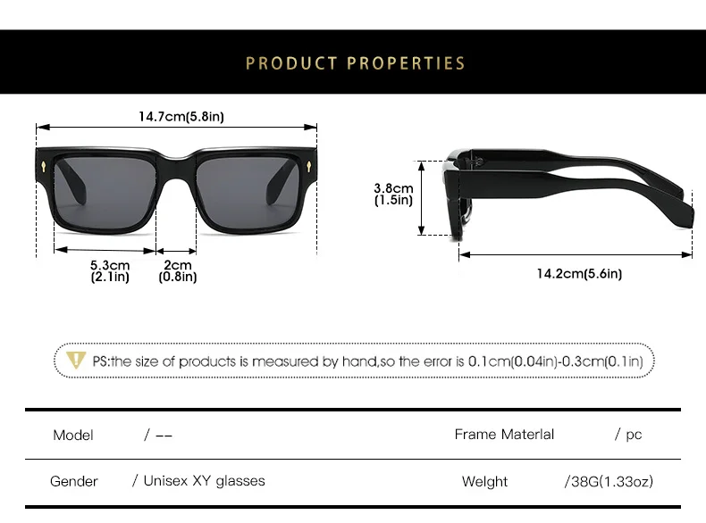  PC 2025 UV400 Vintage Sunglasses Small Square Fashion Shades Cheap Custom Design Stylish Women Men Sunglasses - Details 1