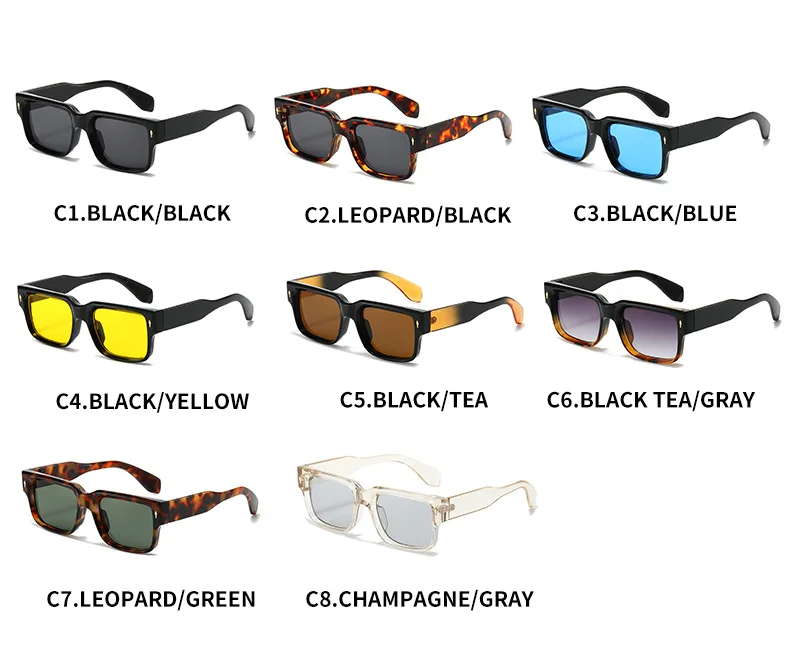  PC 2025 UV400 Vintage Sunglasses Small Square Fashion Shades Cheap Custom Design Stylish Women Men Sunglasses - Details 2