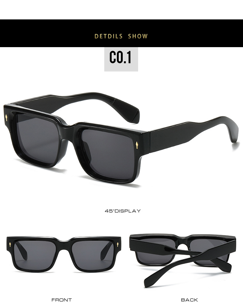 PC 2025 UV400 Vintage Sunglasses Small Square Fashion Shades Cheap Custom Design Stylish Women Men Sunglasses - Details 3