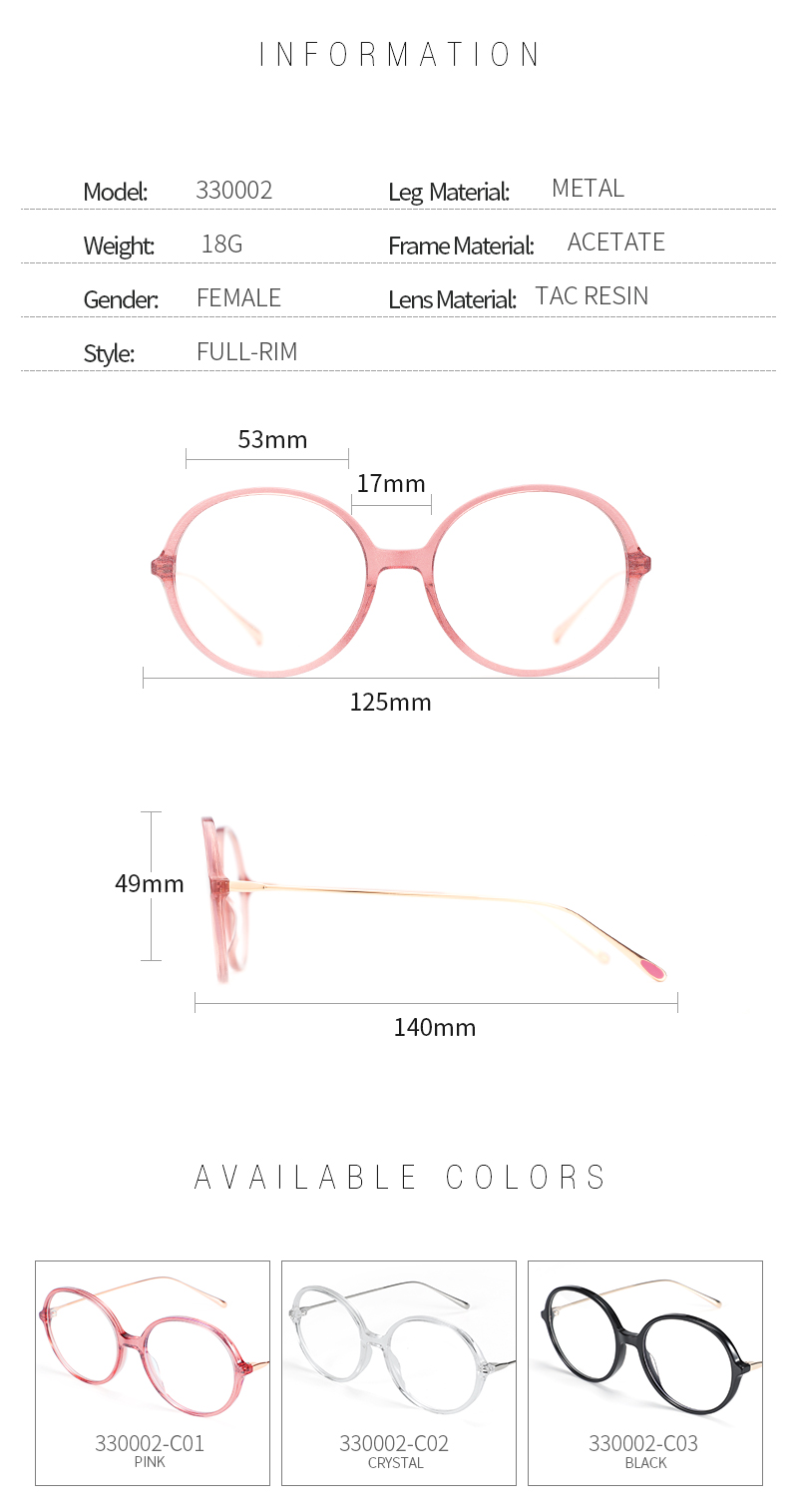 Metal Women Eyeglasses Latest Fashion Metal Frame Anti Blue Light Optical Glasses Retro Round Metal Computer Eyeglasses - Details 3