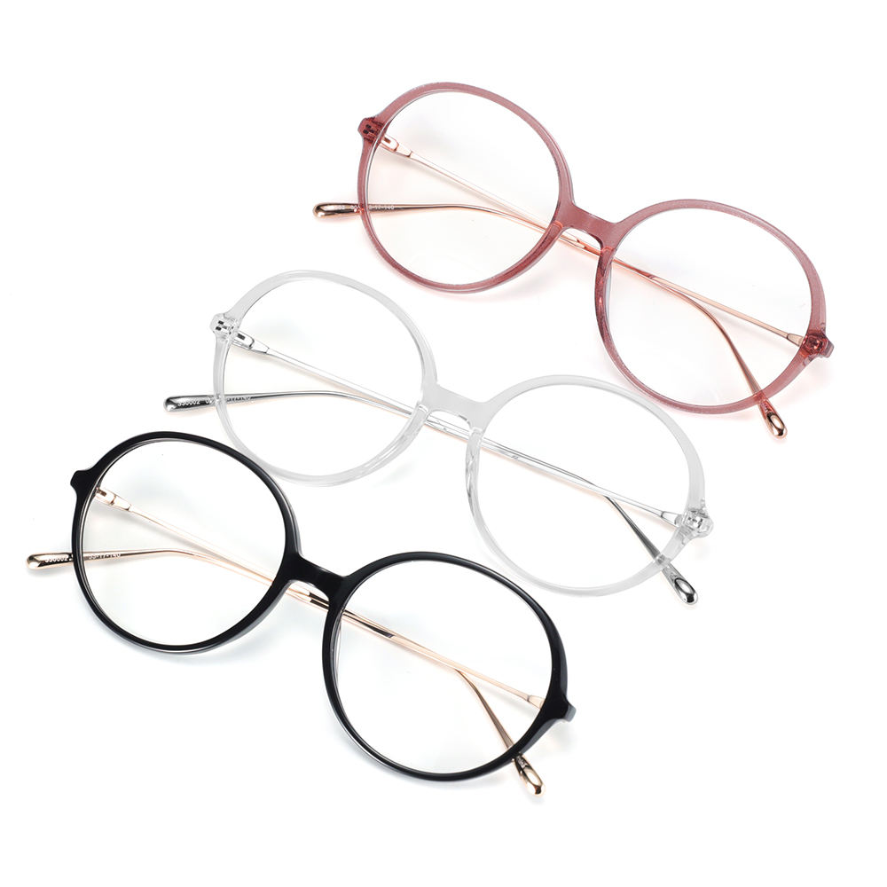 Women Eyeglasses Latest Fashion Metal Frame Anti Blue Light Optical Glasses Retro Round Metal Computer Eyeglasses Custom Eyewear