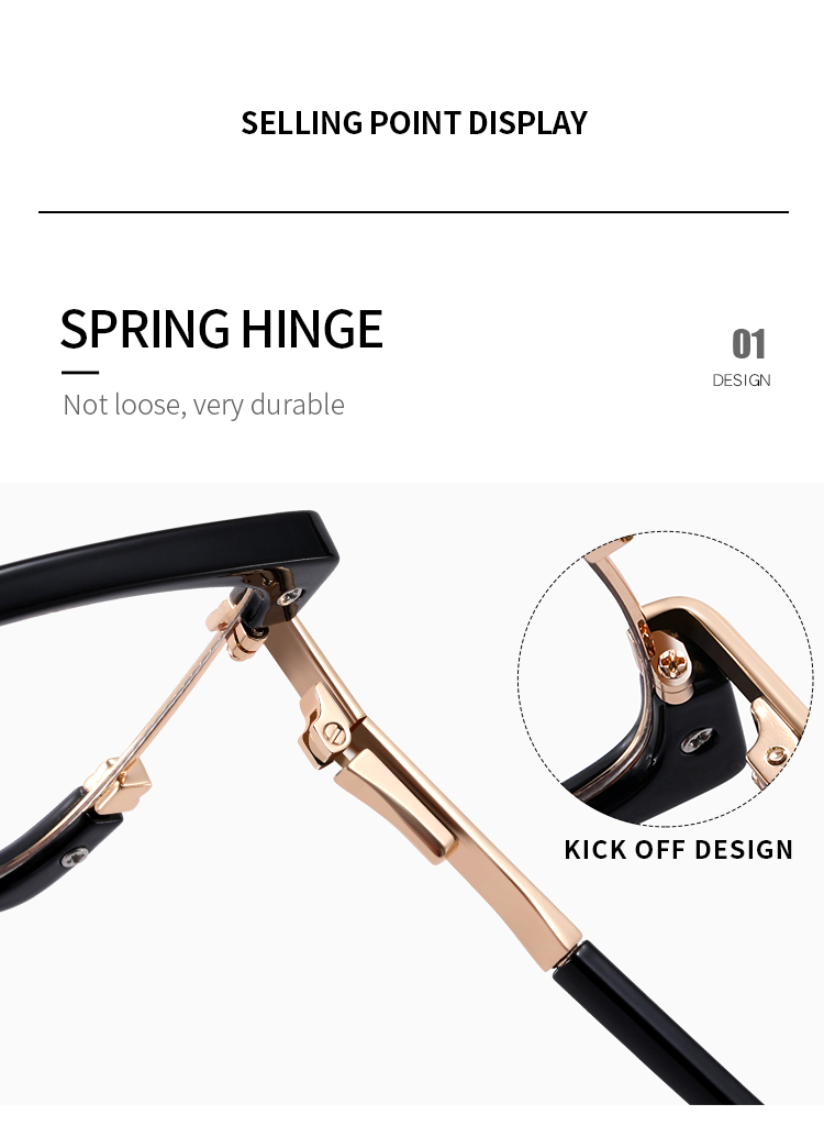 TR90+Metal 2025 New Women TR90+Metal Square Eyeglasses Frame Optical Anti-Blue Light Glasses Eyewear Colorful Fashionable Design - Details 4