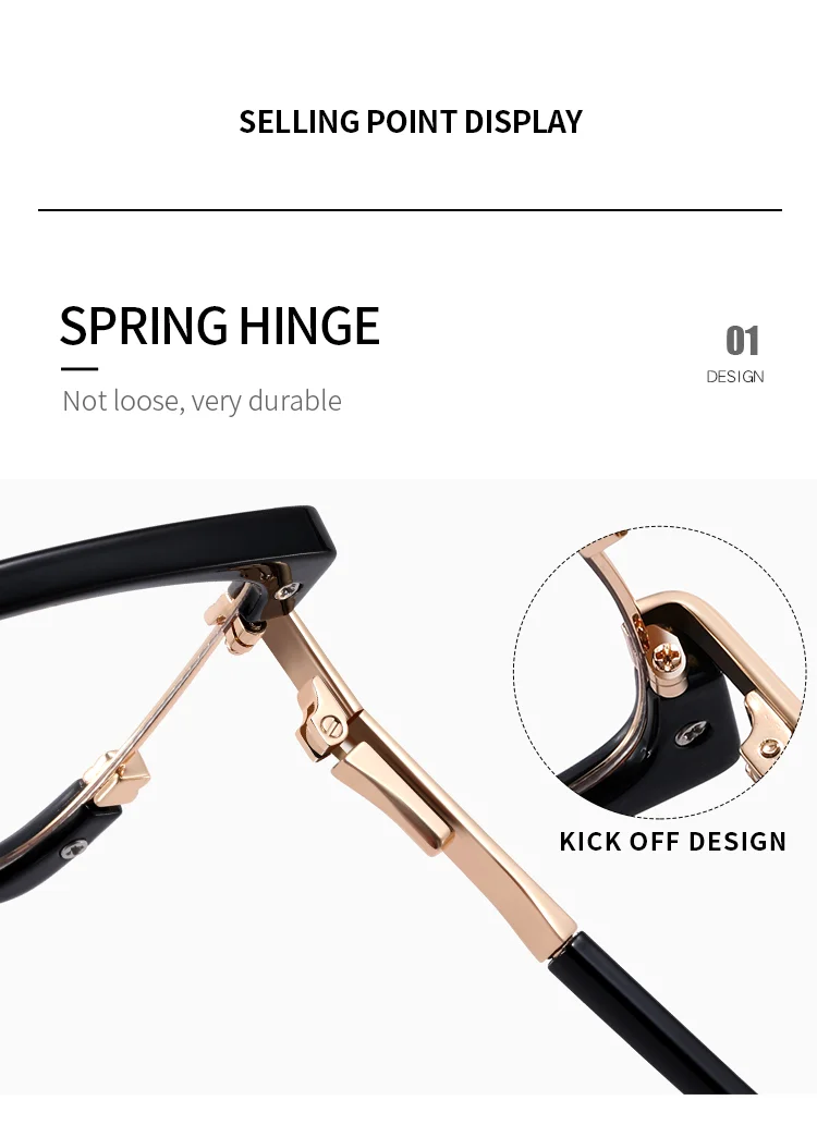  TR90+Metal 2025 New Women TR90+Metal Square Eyeglasses Frame Optical Anti-Blue Light Glasses Eyewear Colorful Fashionable Design - Details 4