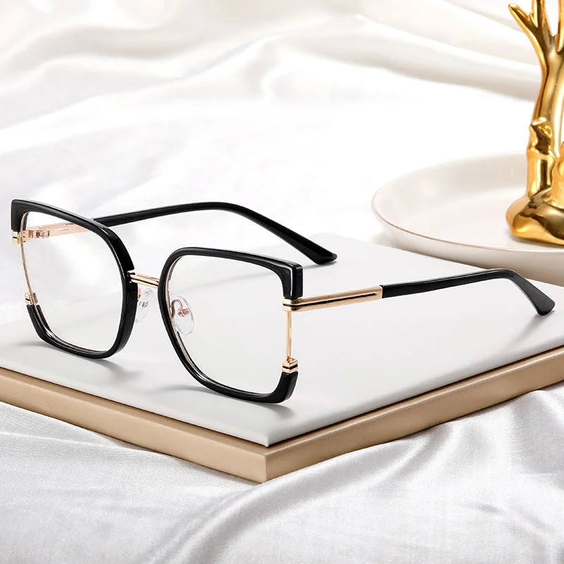 TR90+Metal 2025 New Women TR90+Metal Square Eyeglasses Frame Optical Anti-Blue Light Glasses Eyewear Colorful Fashionable Design - View 2