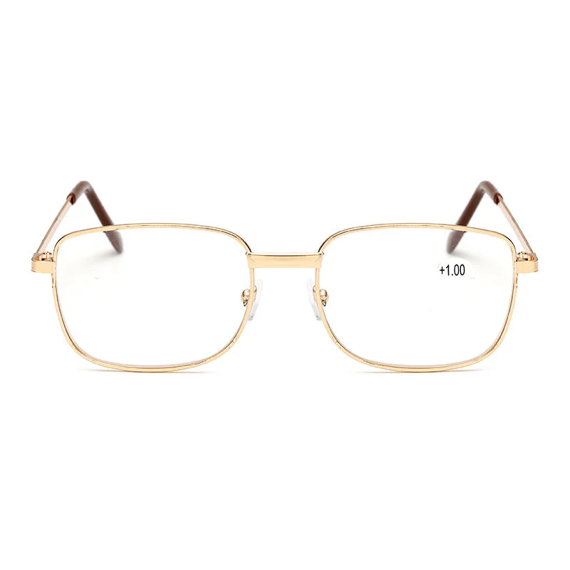 Black Alloy Fashion Wholesale Metal Spring Hinged Full Frame Readers Alloy Reading Glasses - View 3