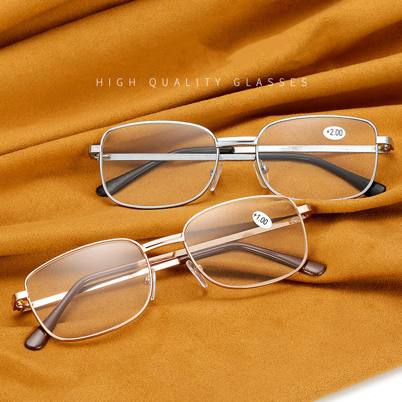 Black Alloy Fashion Wholesale Metal Spring Hinged Full Frame Readers Alloy Reading Glasses - View 5