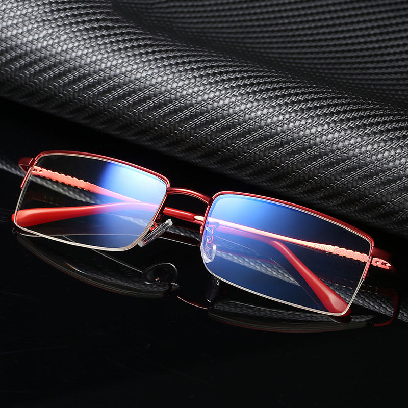 Silver, Black, Purple, Red, Gold Stainless 2025 Metal Half Frame Computer Readers Reading Glasses With Hlaf Rim Stainless Steel - View 2
