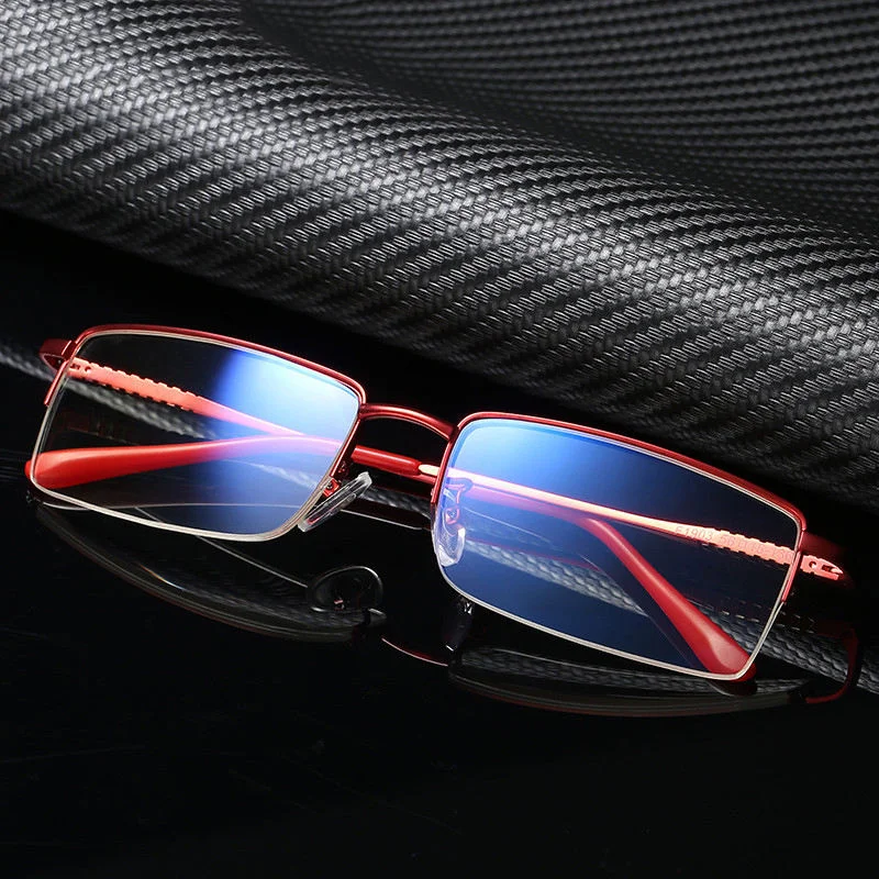 Silver, Black, Purple, Red, Gold Stainless 2025 Metal Half Frame Computer Readers Reading Glasses With Hlaf Rim Stainless Steel - View 2