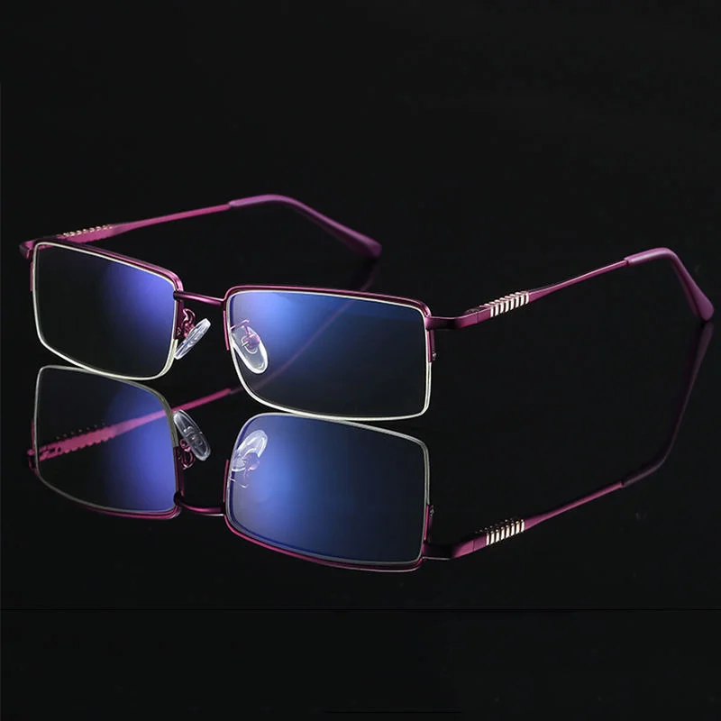 Silver, Black, Purple, Red, Gold Stainless 2025 Metal Half Frame Computer Readers Reading Glasses With Hlaf Rim Stainless Steel - View 3