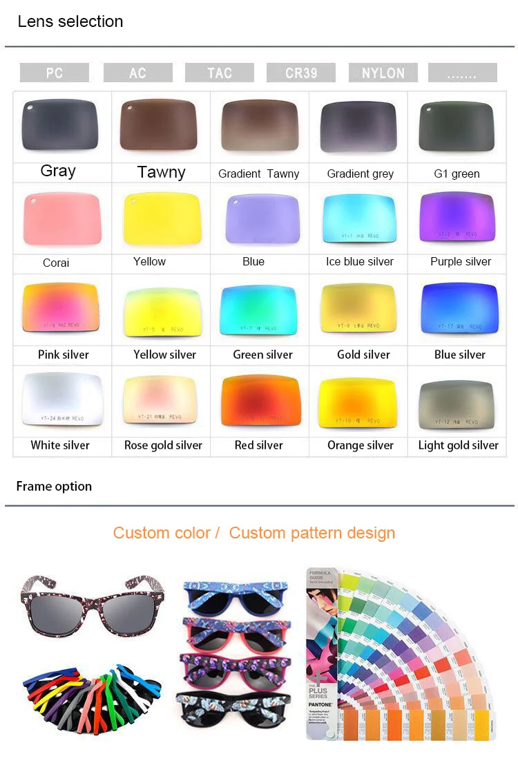Wholesale Bulk Promotional Men Women Pc Frame Pc Lens Customer Custom Print logo Shades Sun Glasses Custom Sunglasses with logo - Details 5