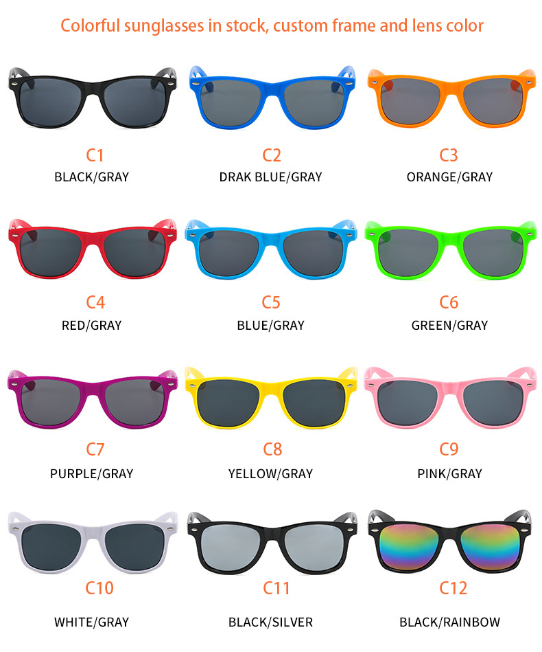 Wholesale Bulk Promotional Men Women Pc Frame Pc Lens Customer Custom Print logo Shades Sun Glasses Custom Sunglasses with logo - Details 7