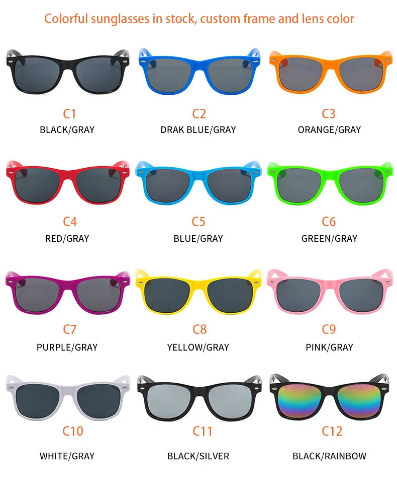 Wholesale Bulk Promotional Men Women Pc Frame Pc Lens Customer Custom Print logo Shades Sun Glasses Custom Sunglasses with logo - Details 7