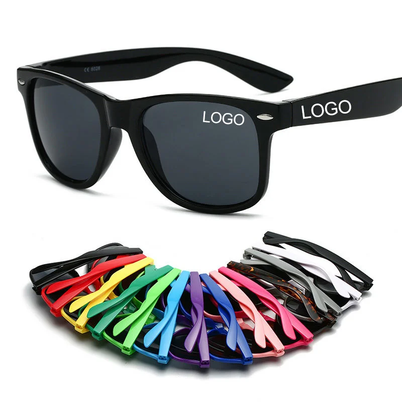 Wholesale Bulk Promotional Men Women Pc Frame Pc Lens Customer Custom Print logo Shades Sun Glasses Custom Sunglasses with logo