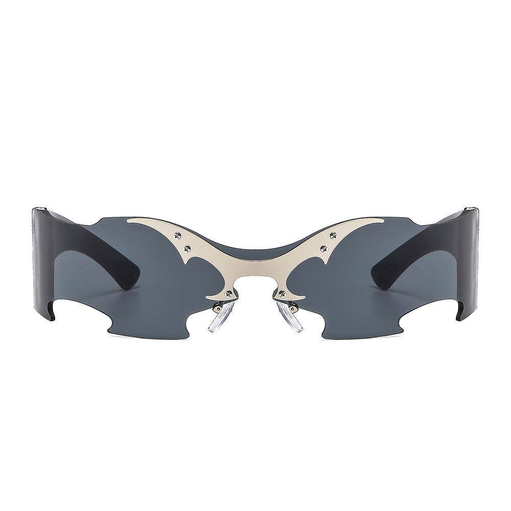 2025 New Rimless Party Sunglasses for Men and Women Personality Glasses One Metal Decorative Glasseso