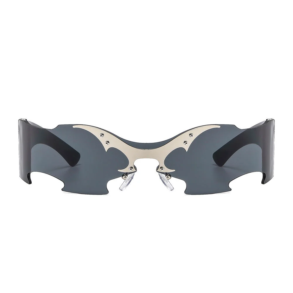 2025 New Rimless Party Sunglasses for Men and Women Personality Glasses One Metal Decorative Glasseso