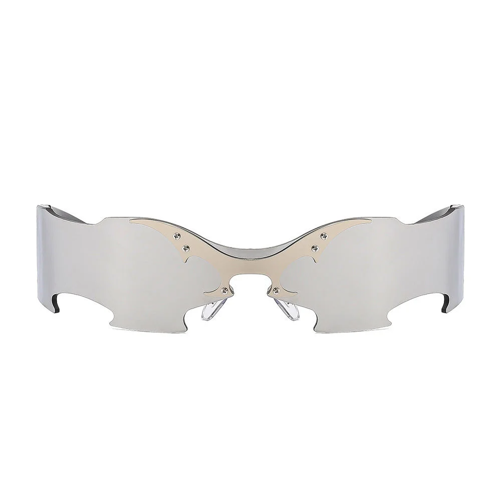  PC 2025 New Rimless Party Sunglasses for Men and Women Personality Glasses One Metal Decorative Glasseso - View 6