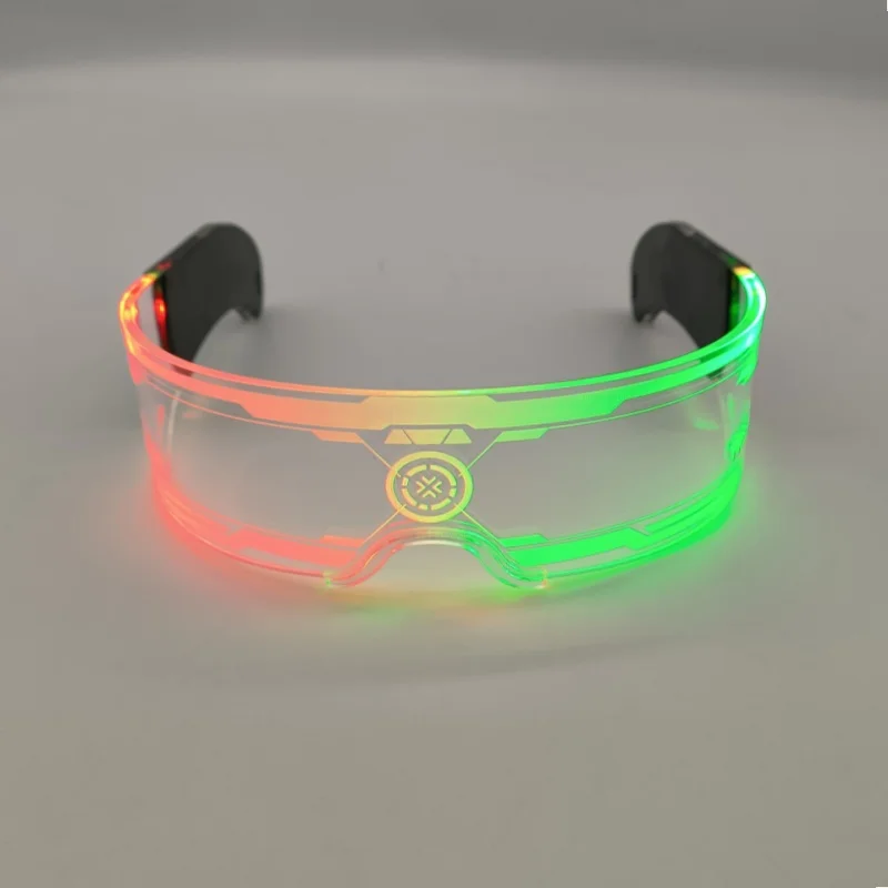  ABS Cool Cyberpunk Rezz Visor Robocop Futuristic LED Light Sunglasses 7 Color Clear Lenses for Nightlife Christmas Party Novelties - Details 8