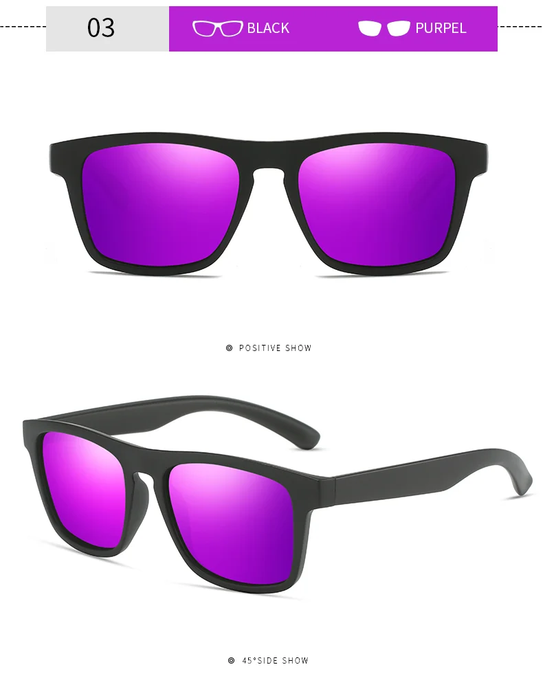 Blue, Green, Gray, Black PC Classic Plastic Frame Uv400 Driving Shades High Quality Custom logo Men Polarized Sunglasses - Details 5