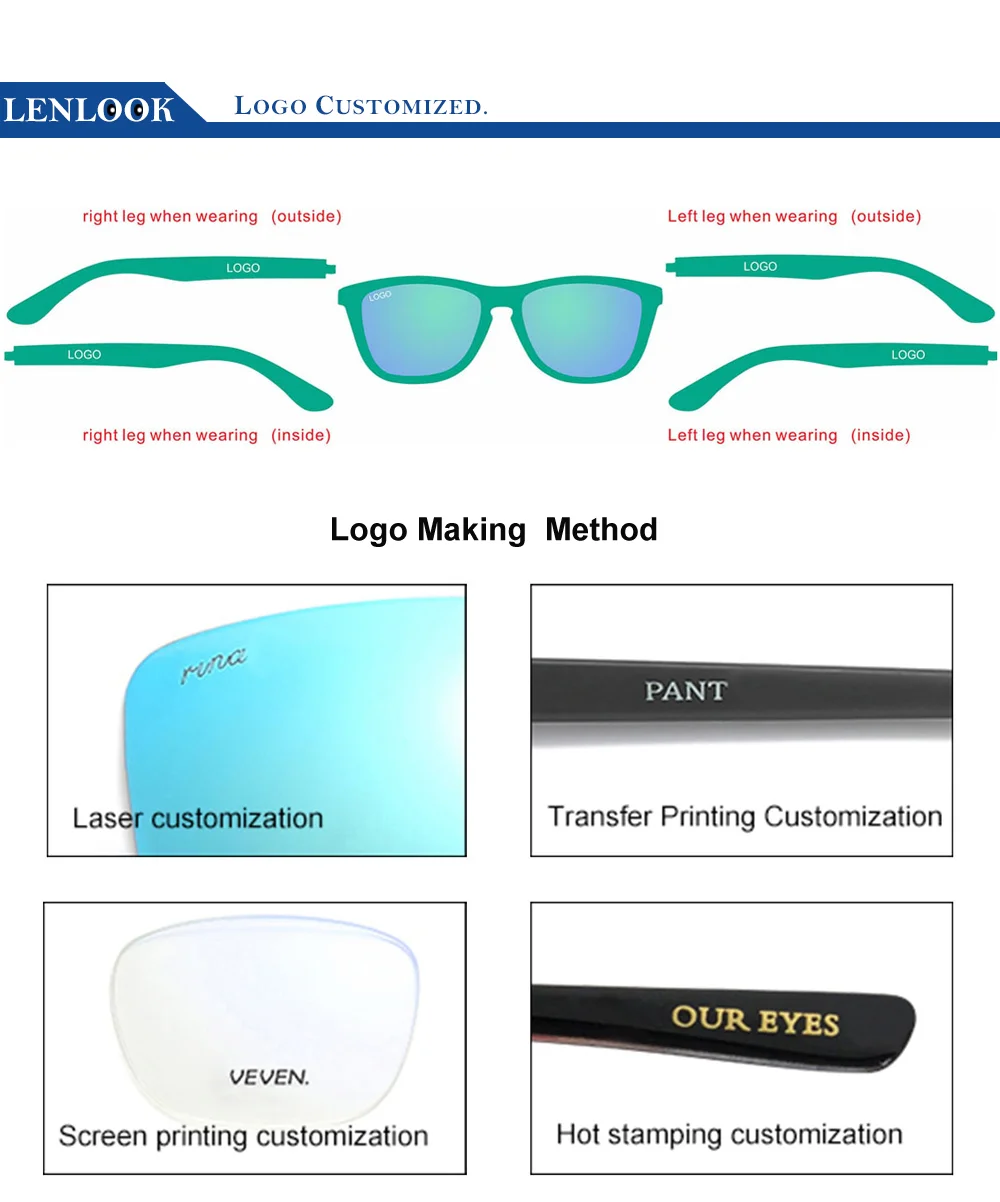 Blue, Green, Gray, Black PC Classic Plastic Frame Uv400 Driving Shades High Quality Custom logo Men Polarized Sunglasses - Details 14