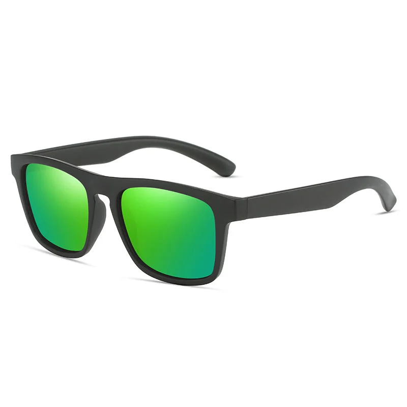 Blue, Green, Gray, Black PC Classic Plastic Frame Uv400 Driving Shades High Quality Custom logo Men Polarized Sunglasses - View 3