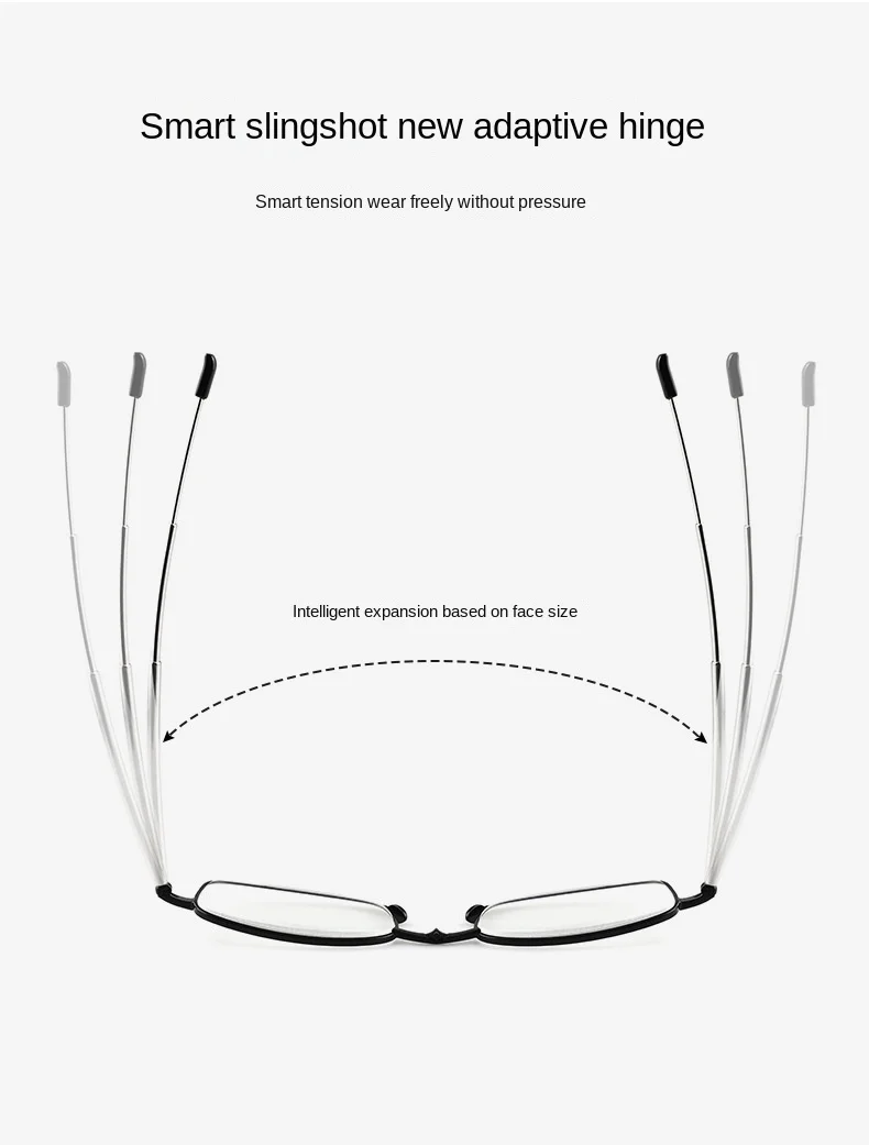 Silver, Gold, Custom Color  Folding Reading Glasses High Quality Anti Blue Light Portable Metal Reading Glasses - Details 3