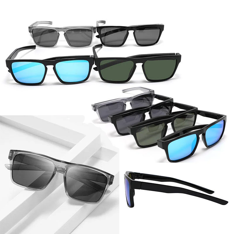 S Black, Gray, Black  Square Polarized Plastic Sunglasses Men Classic square Frame Custom logo Sunglasses for Outdoor - View 1