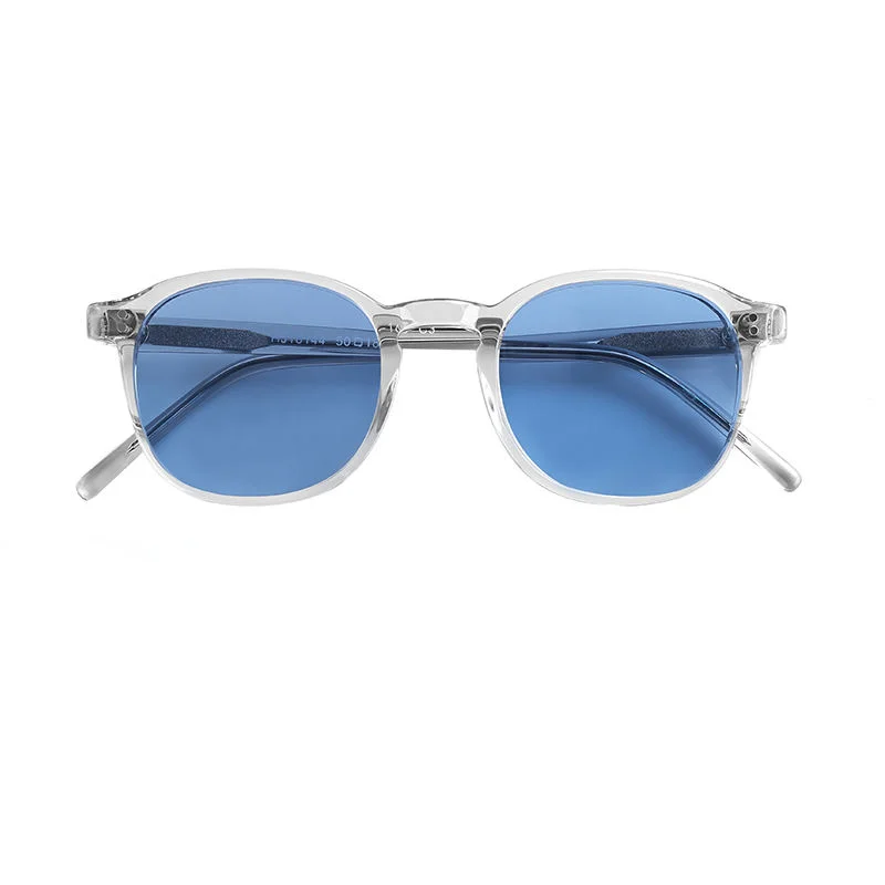 Acetate New Design Retro Round Polarized Sun Glasses Round Transparent Clear Men Women Acetate Shades Sunglasses - View 1