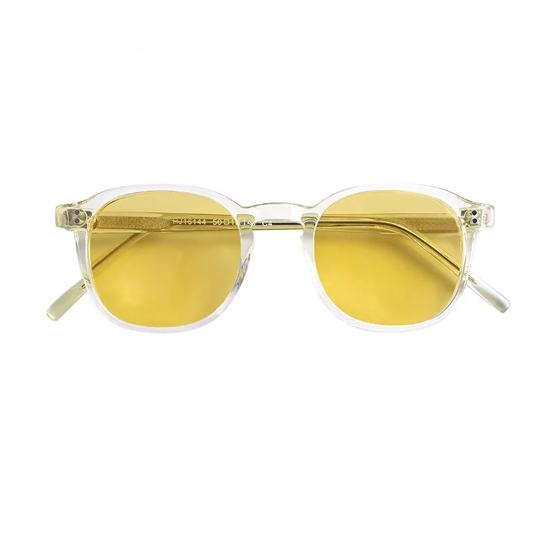 Acetate New Design Retro Round Polarized Sun Glasses Round Transparent Clear Men Women Acetate Shades Sunglasses - View 2