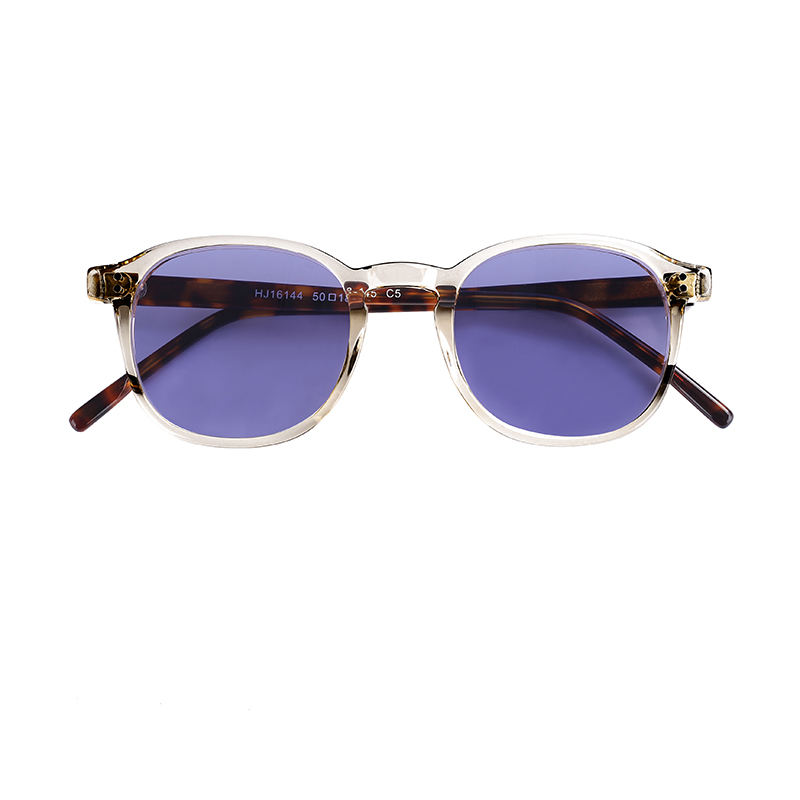 Acetate New Design Retro Round Polarized Sun Glasses Round Transparent Clear Men Women Acetate Shades Sunglasses - View 3